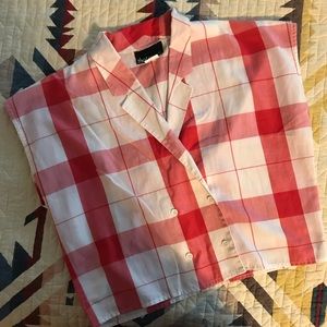 Vintage Plaid Sleeveless Top
